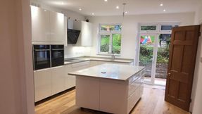 A kitchen that has had electrics installed by our team