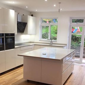 A kitchen that has had electrics installed by our team